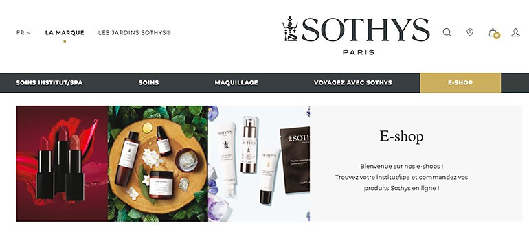 Sothys nouveau site e-shop