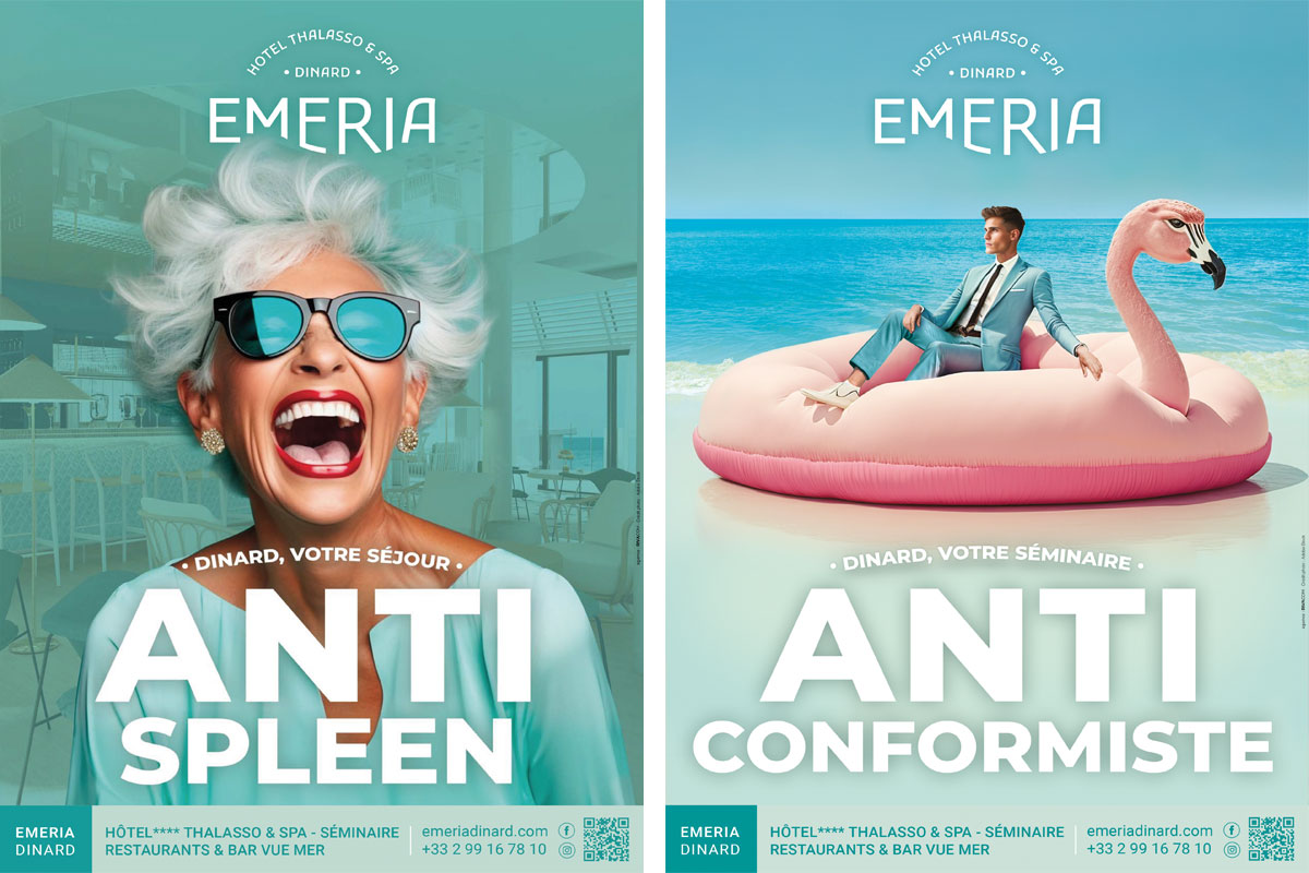 Une campagne d’affichage anticonformiste pour l’ouverture d’Emeria Dinard