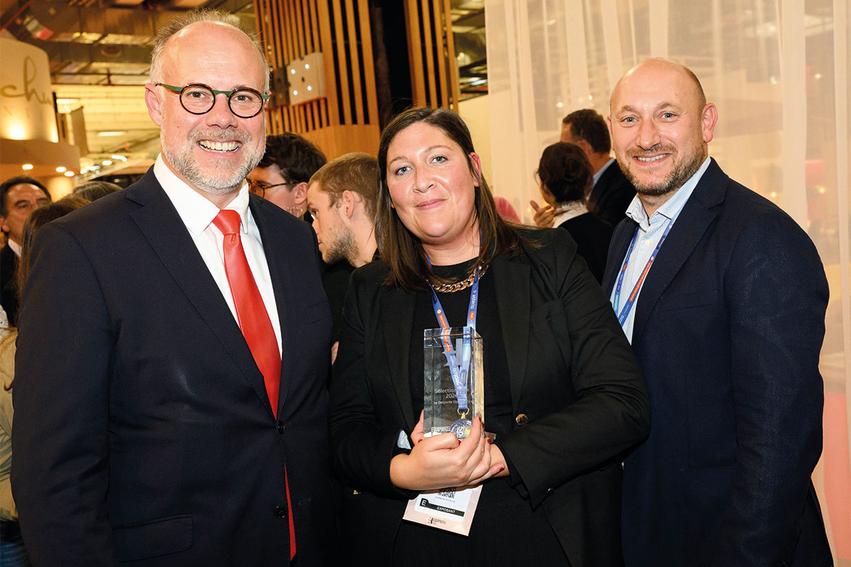 De gauche à droite : Laurent Delporte (président de Delporte Hospitality), Jennifer Weinfeld (directrice commerciale et marketing d’Académie Groupe) et Jérôme Lallemand Piat (directeur des ventes d’Académie Groupe).