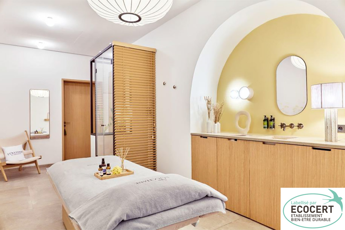 Le Spa L’Occitane en Provence de l’hôtel 5 étoiles Le Couvent des Minimes, 1er spa au monde labellisé ECOCERT "Établissement bien-être durable"